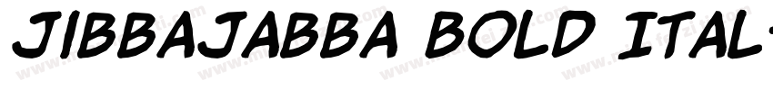 jibbajabba Bold Ital字体转换